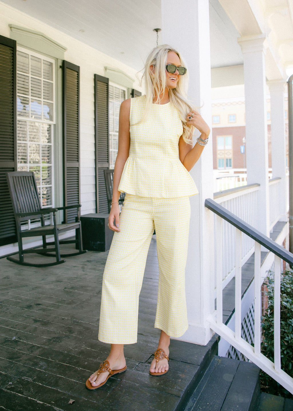 Emilia Gingham Peplum Top