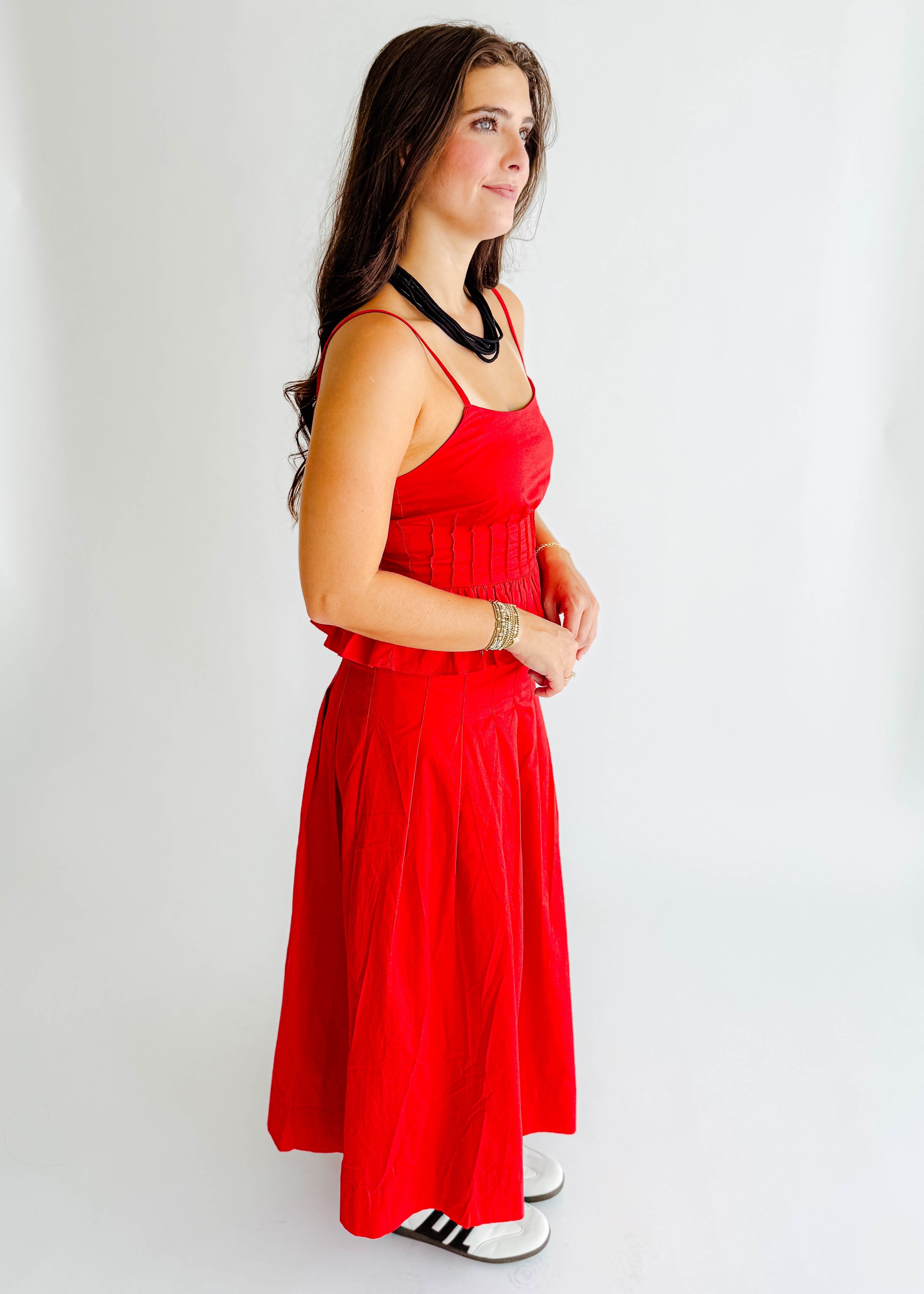 Stephanie Pleated Maxi Skirt