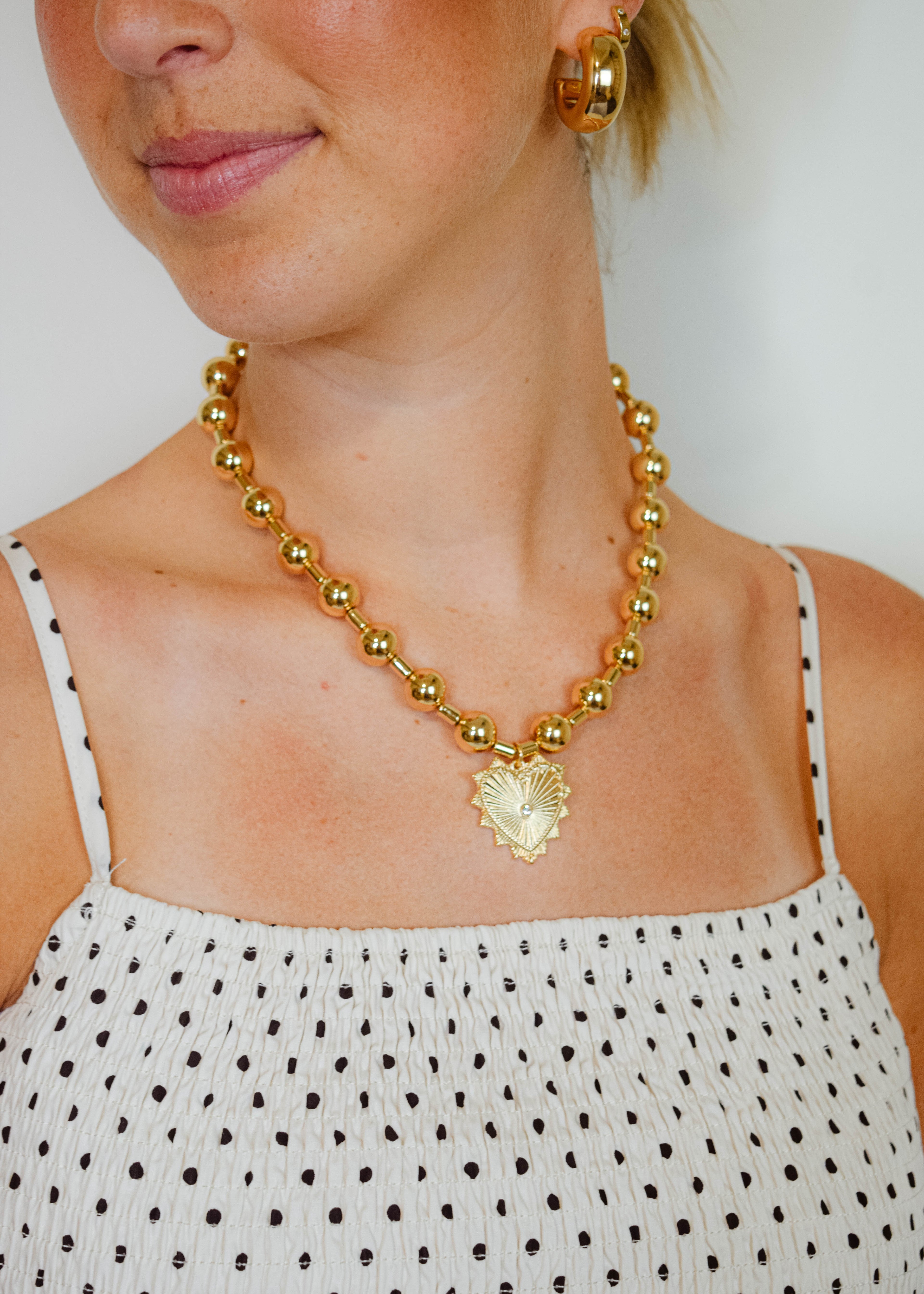 Accented Crystal Heart Necklace