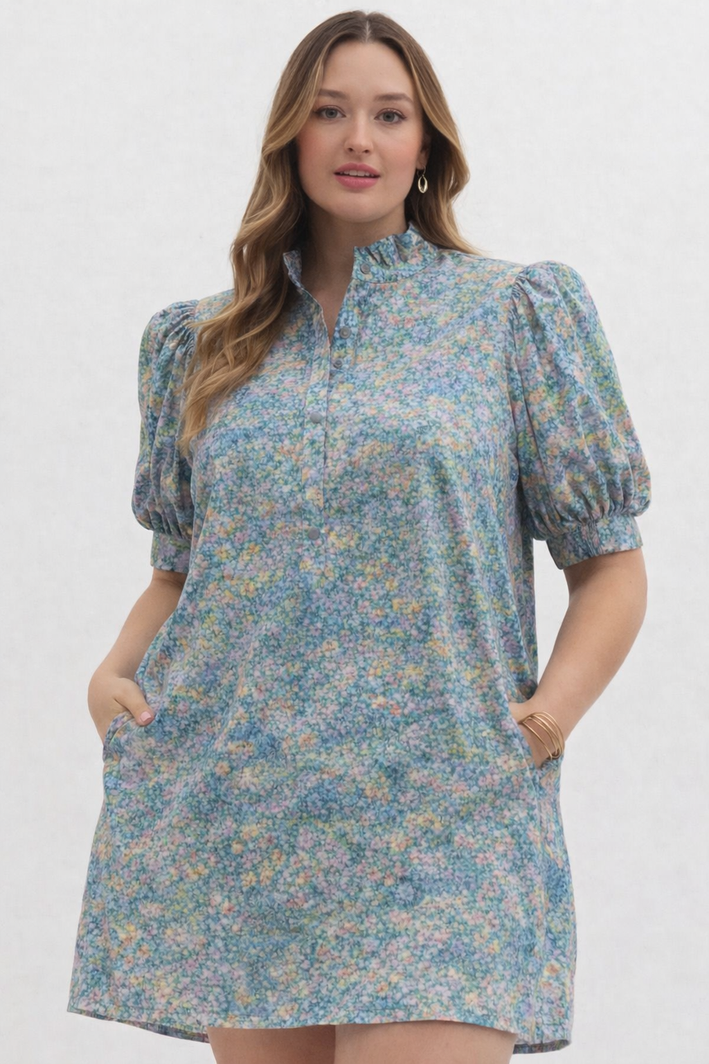 Floral Art Mini Dress