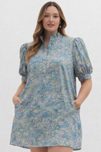 Floral Art Mini Dress