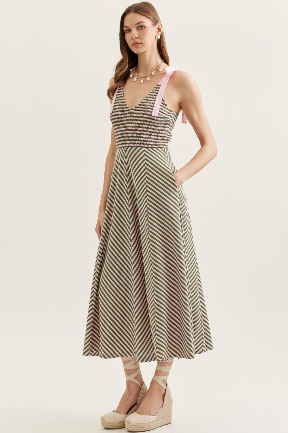 Juliette Chevron Dress