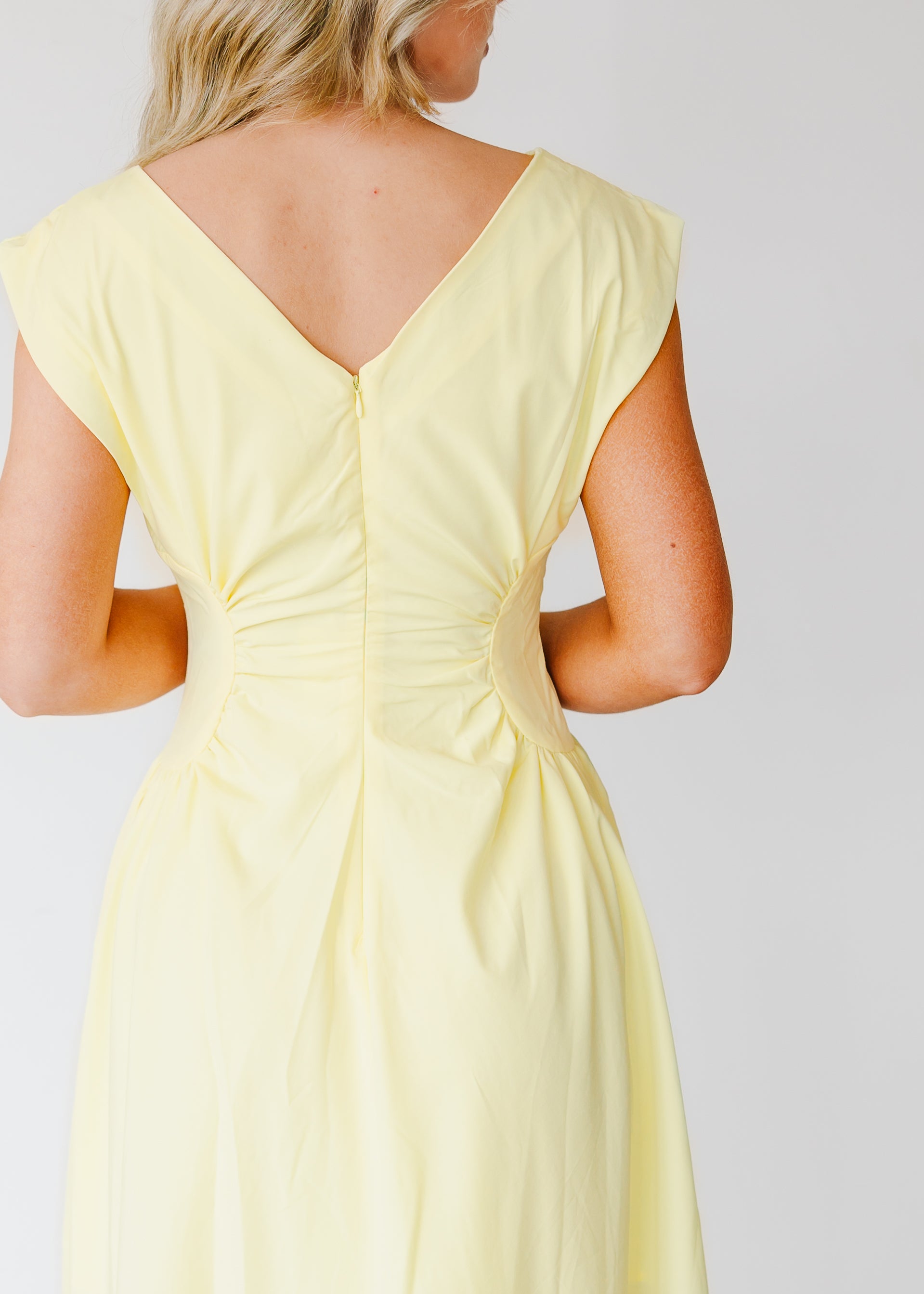 Mabel Ruched Midi Dress