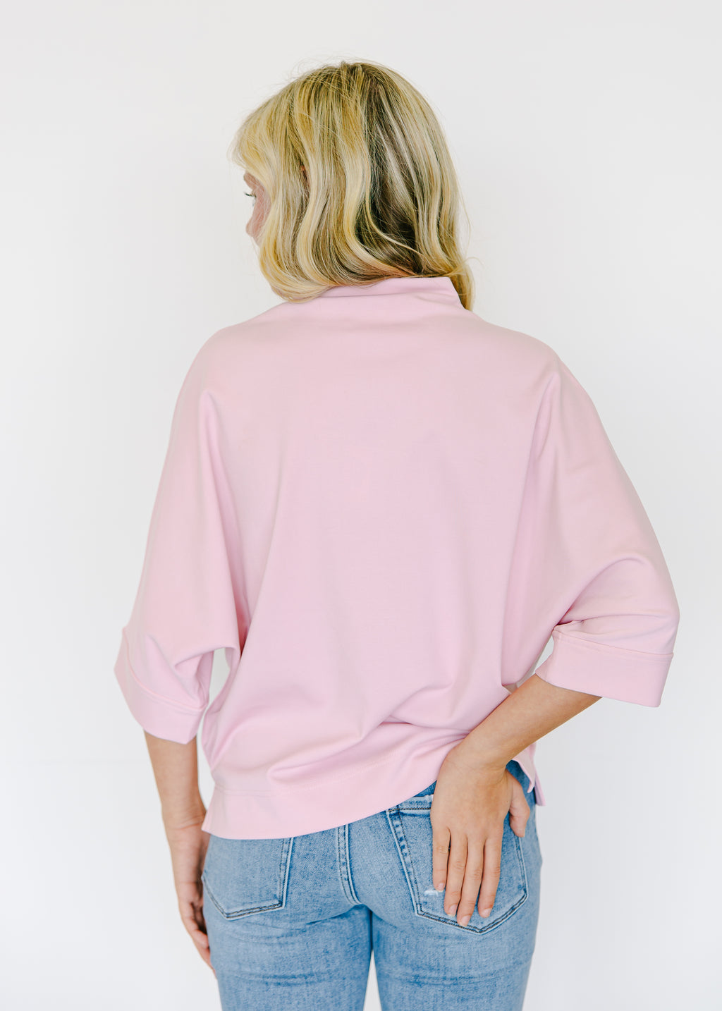 Phoebe Minimalist High-Neck Blouse