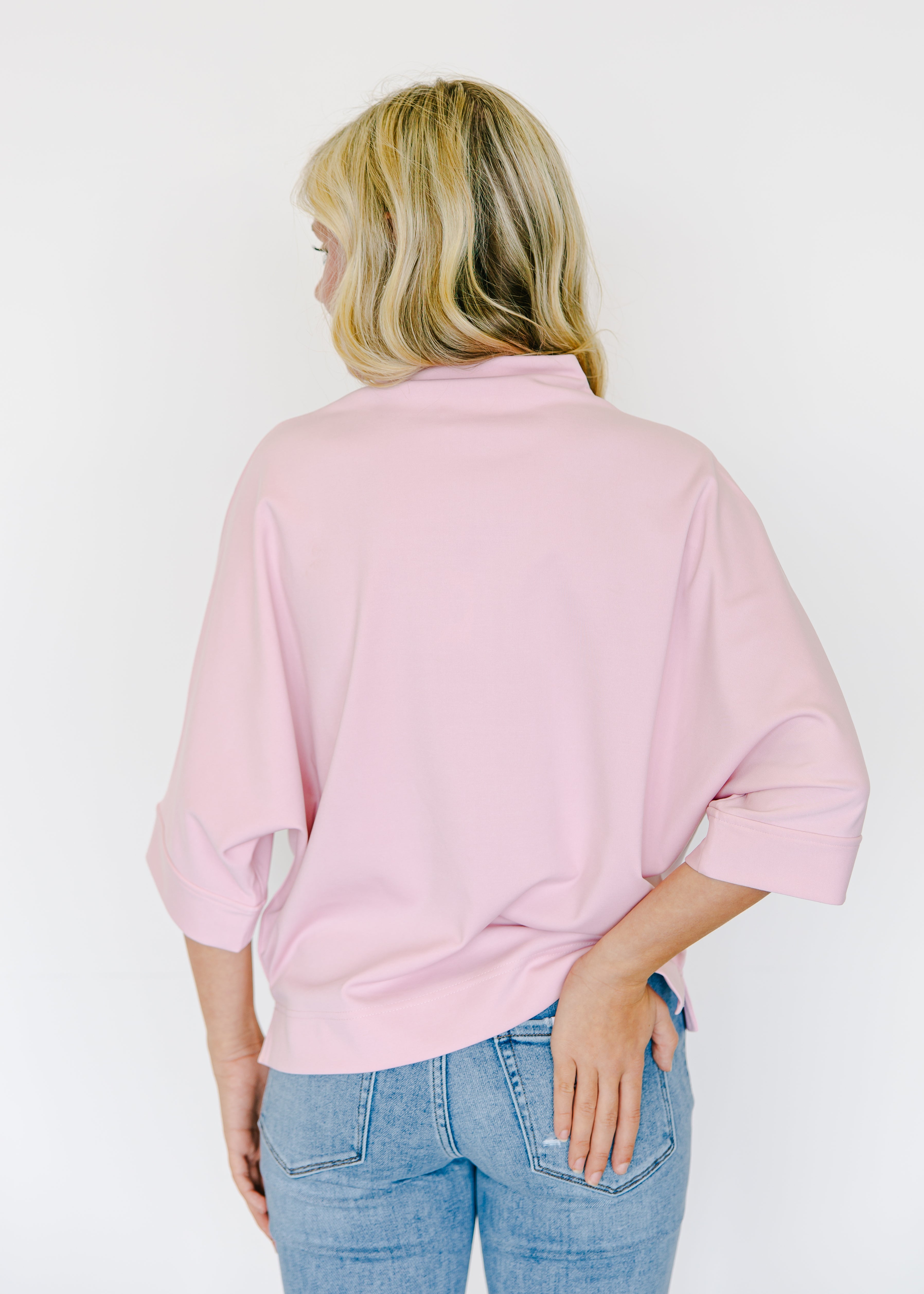 Phoebe Minimalist High-Neck Blouse