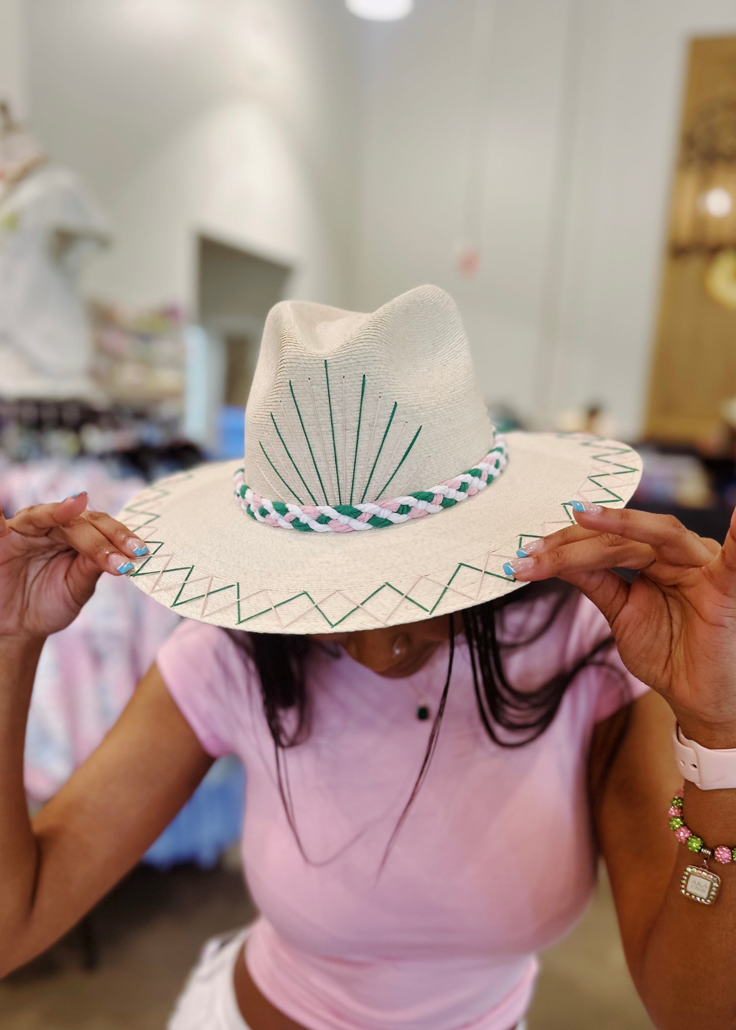 Pink Crossed Clubs Hat