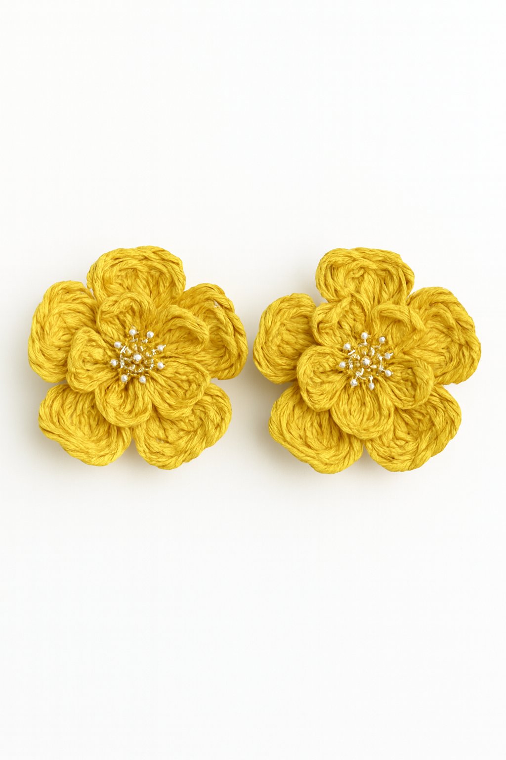 Serena Raffia Flower Earrings
