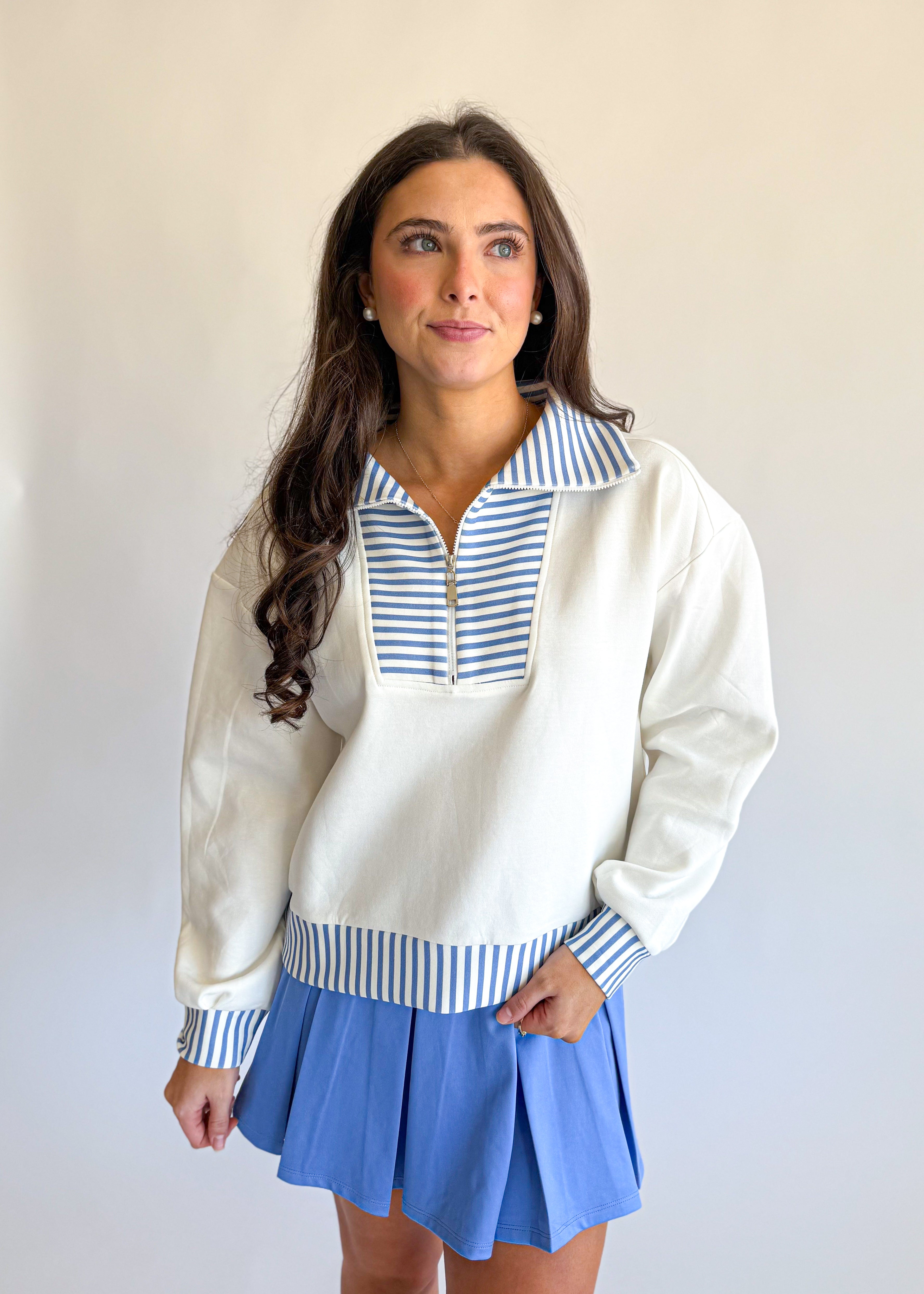 Tilley Striped Collar Pullover