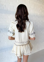 Goldie Embroidered Smocked Waist Set