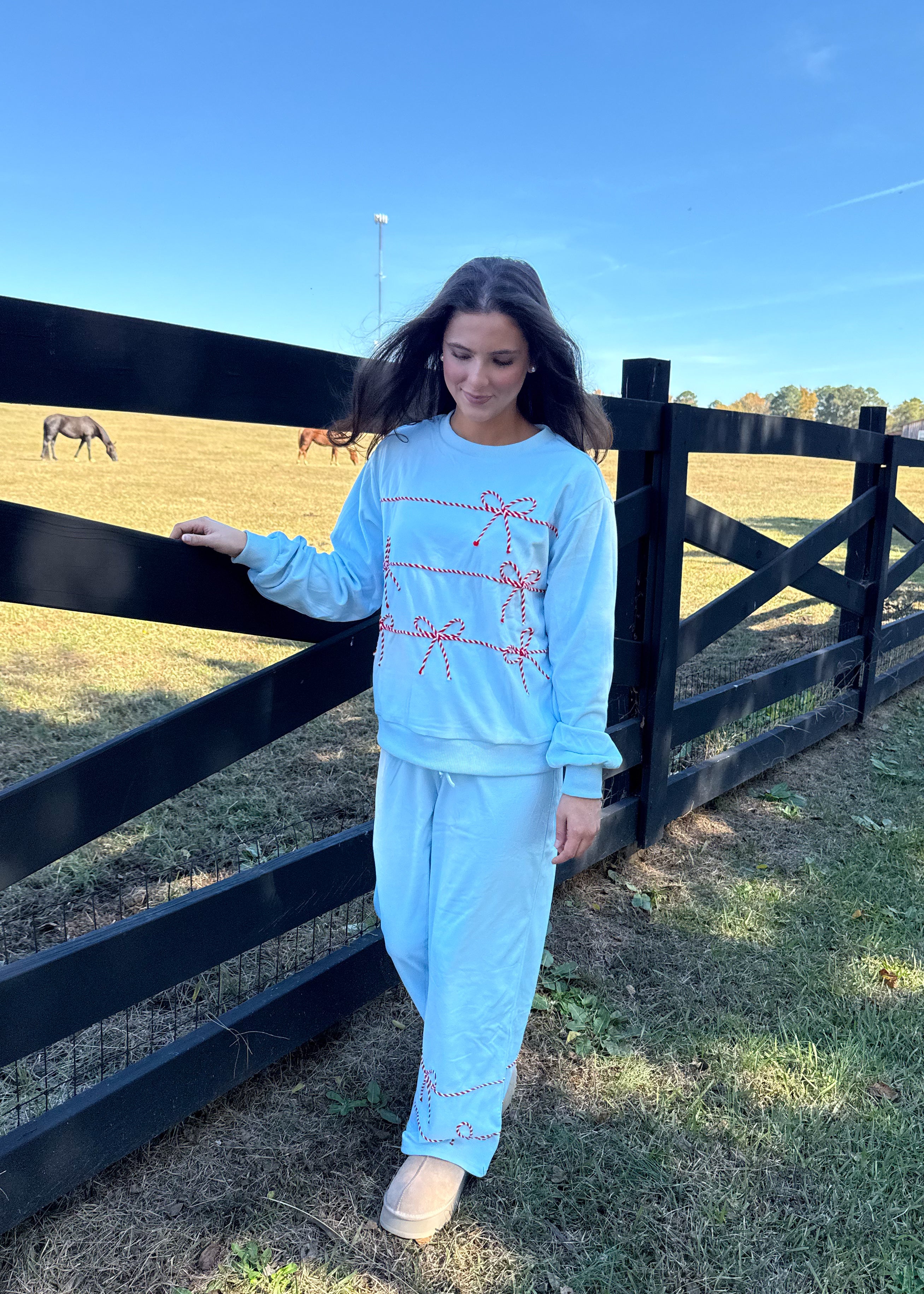 Twisted Bow Cord Sweatpants