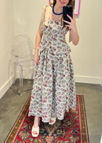 Tapestry Jacquard Top and Midi Skirt Set