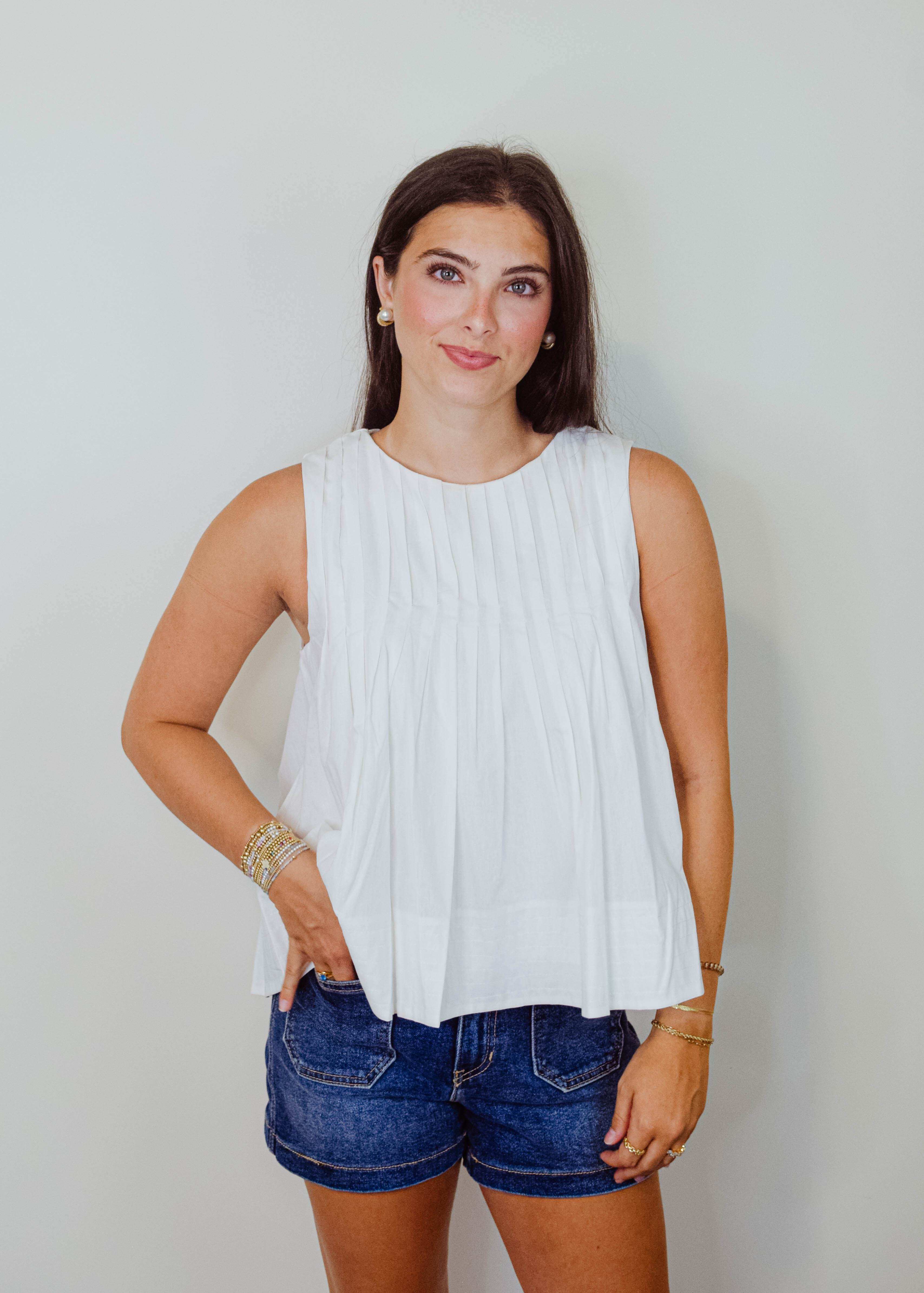 Lucy Pleated Top