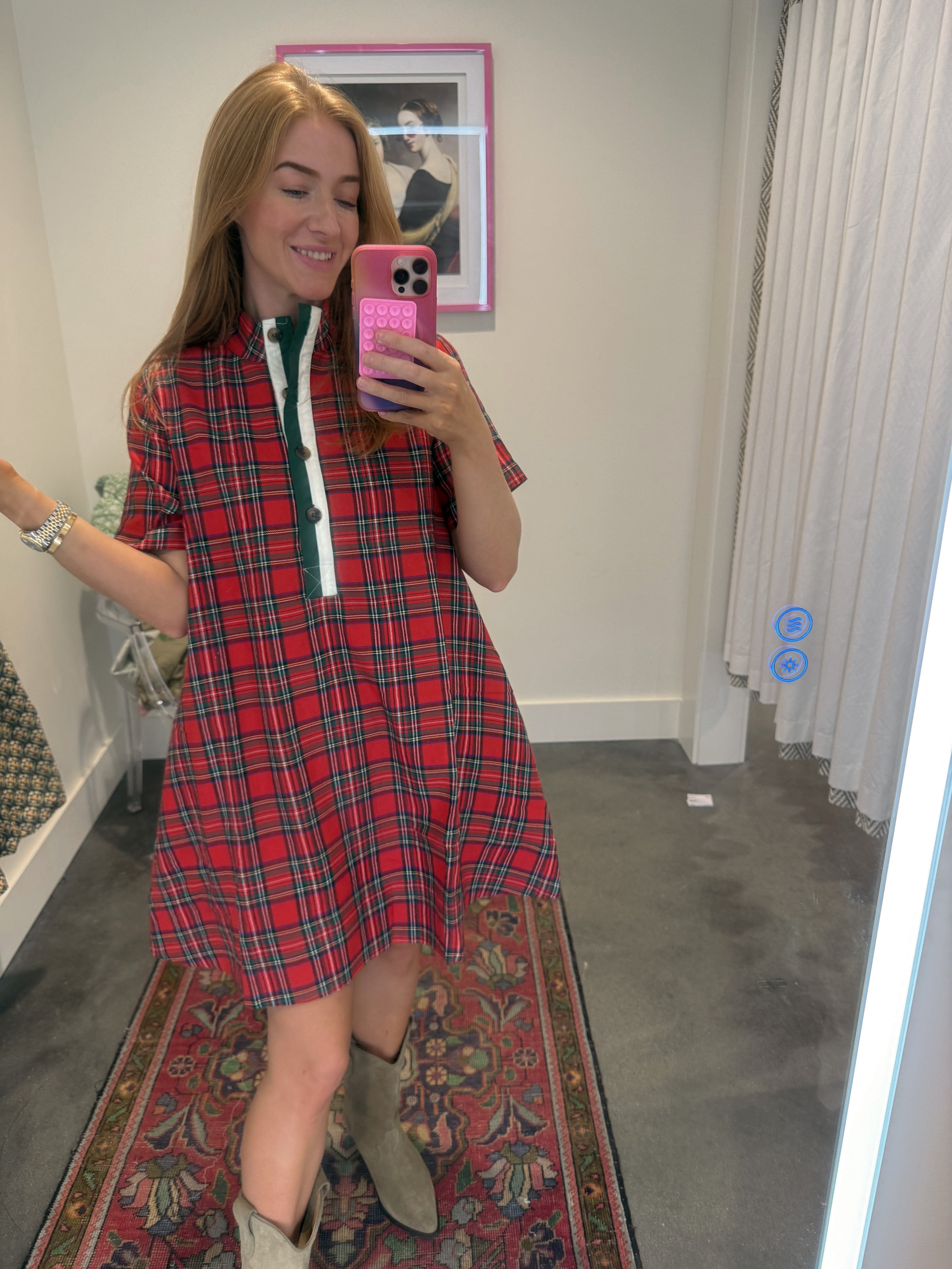 Blaire Plaid Shirt Dress