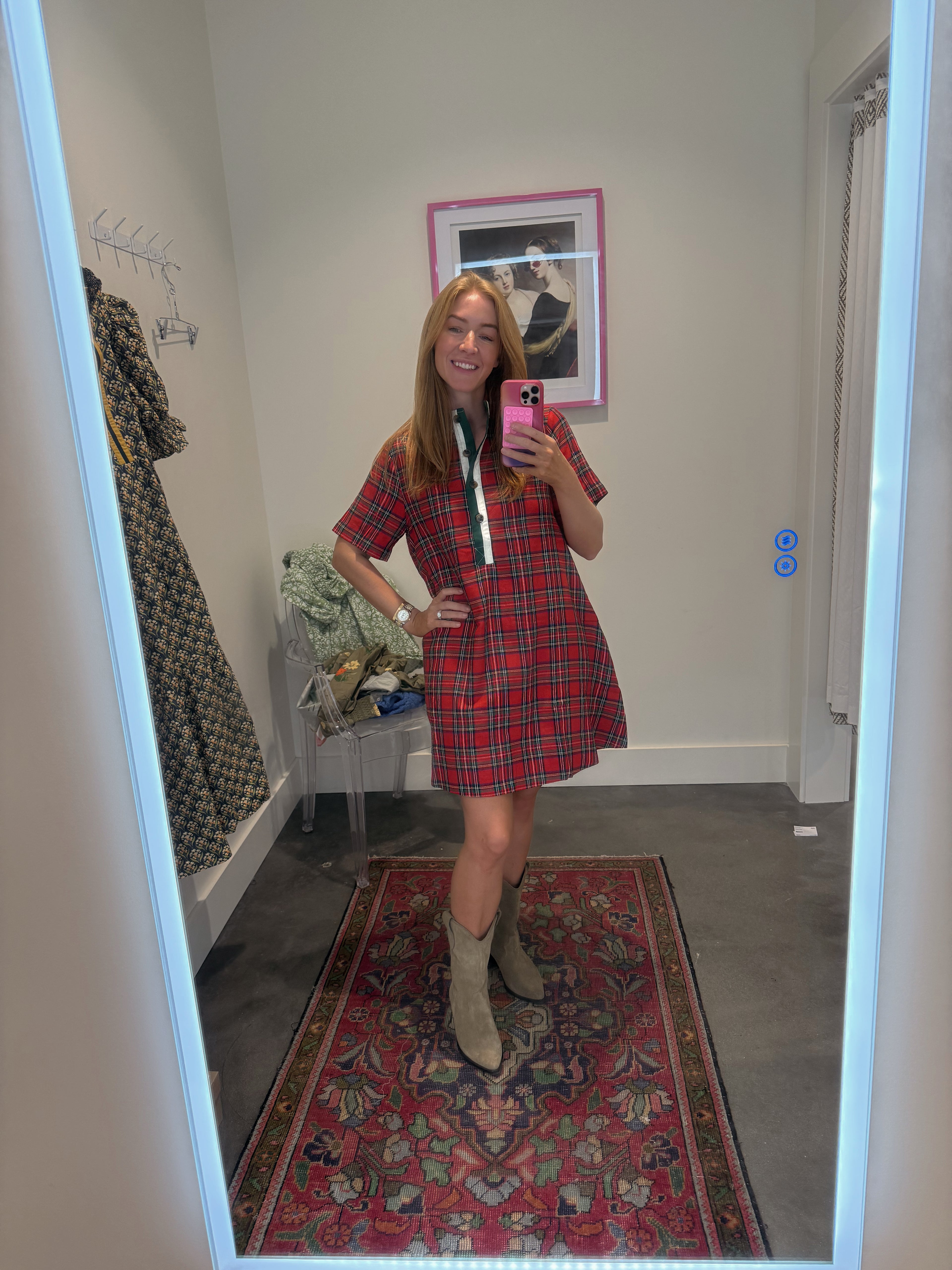 Blaire Plaid Shirt Dress