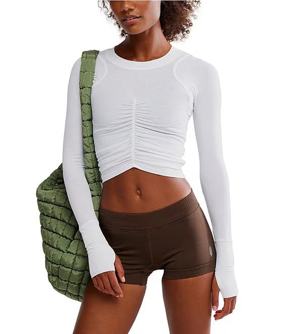 Tempo Ruched Long Sleeve Top