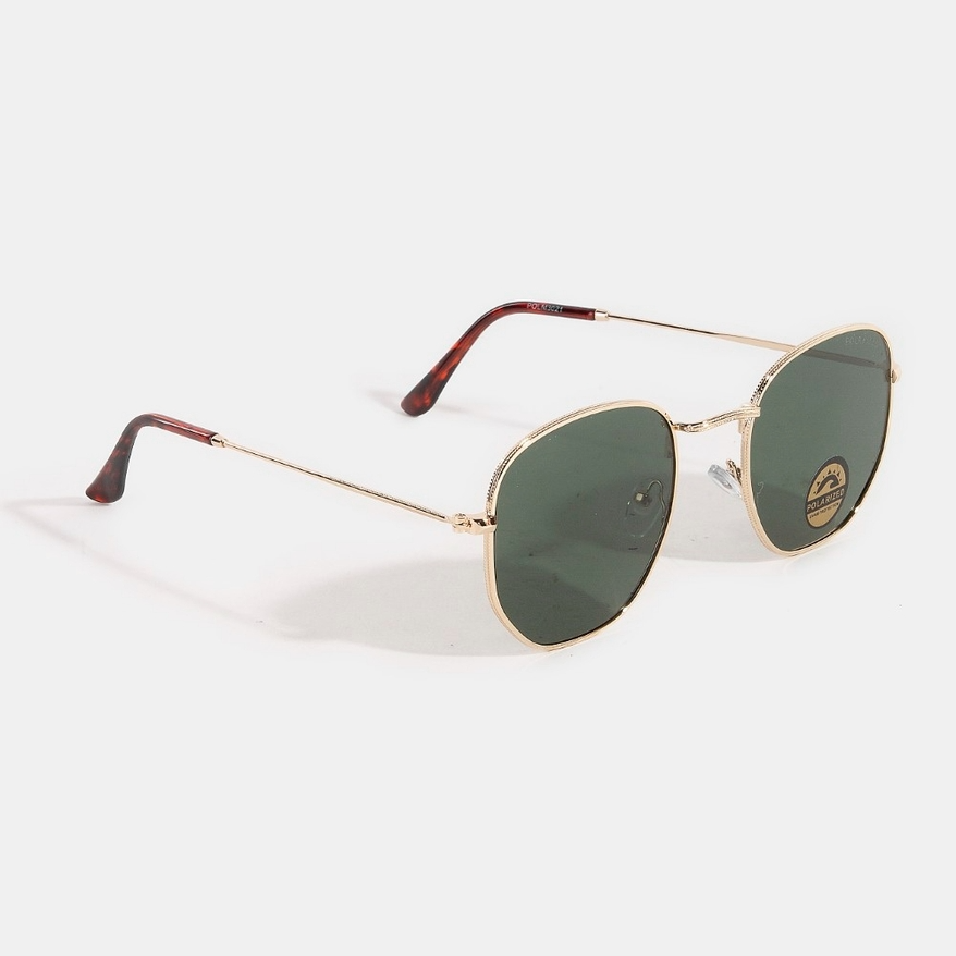 Aurora Polarized Metallic Frame Aviator Sunglasses