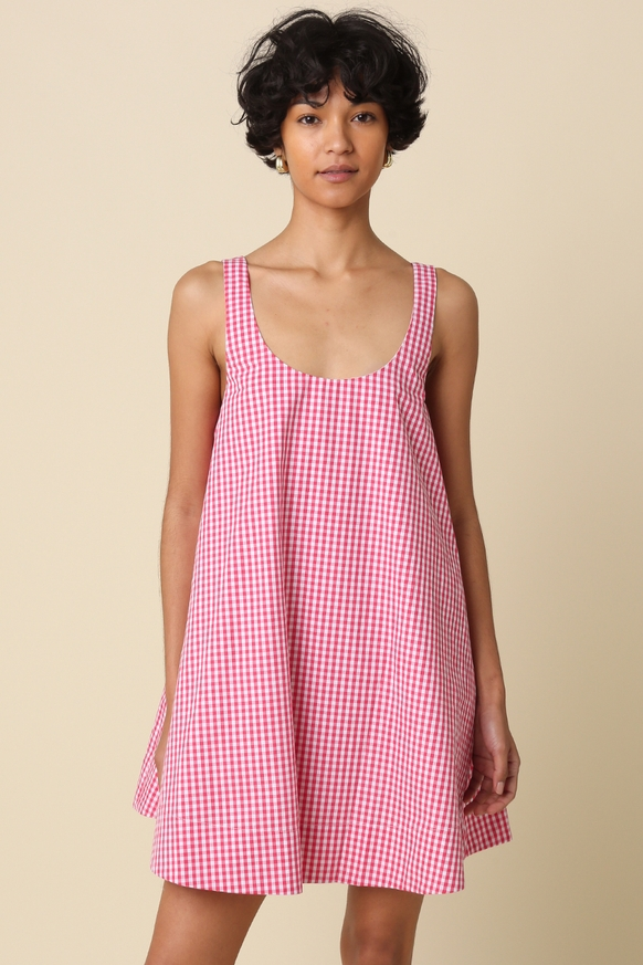 Andrea Gingham Swing Mini Dress