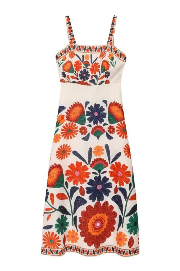 Bella Floral Sleeveless Midi Dress