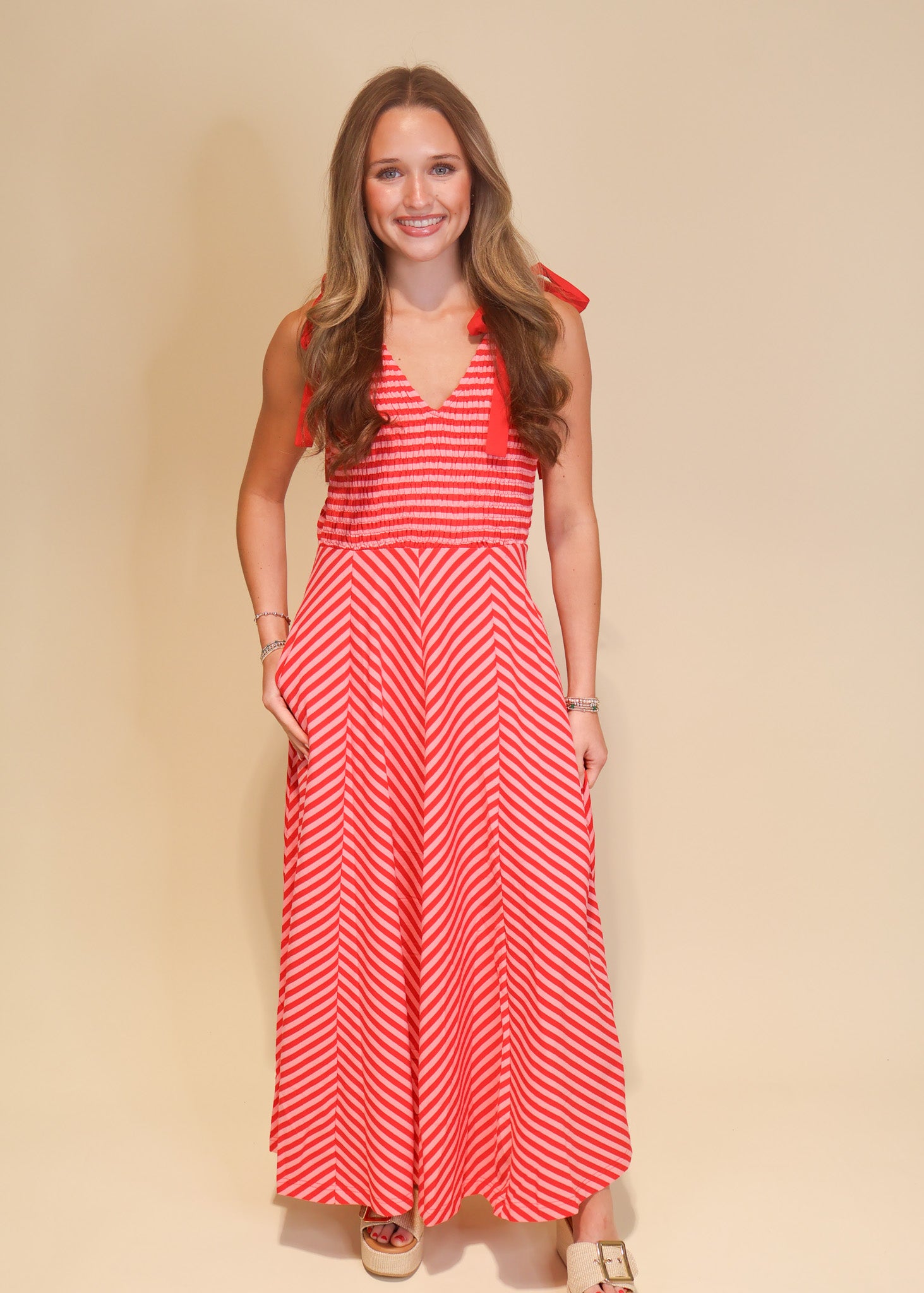 Juliette Chevron Dress