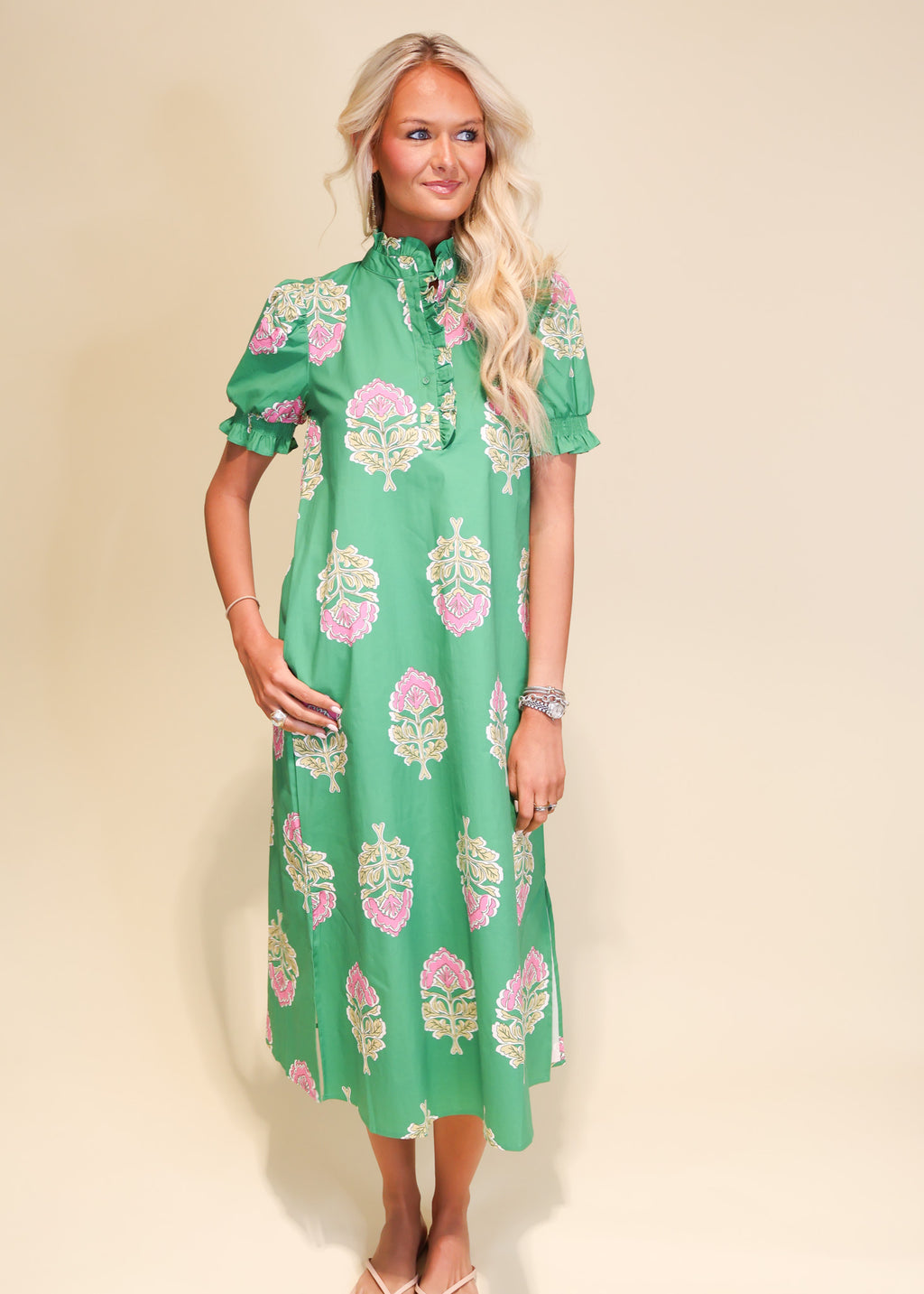 Greenbrier Ruffle Midi Dress
