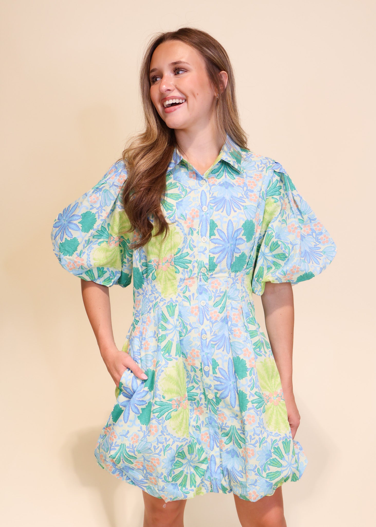 Angel Floral Puff Dress