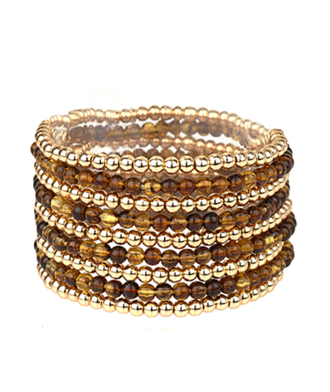 9 Row CCB & Marble Stackable Bracelet