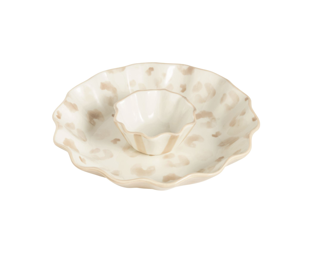 Leopard Chip & Dip Set