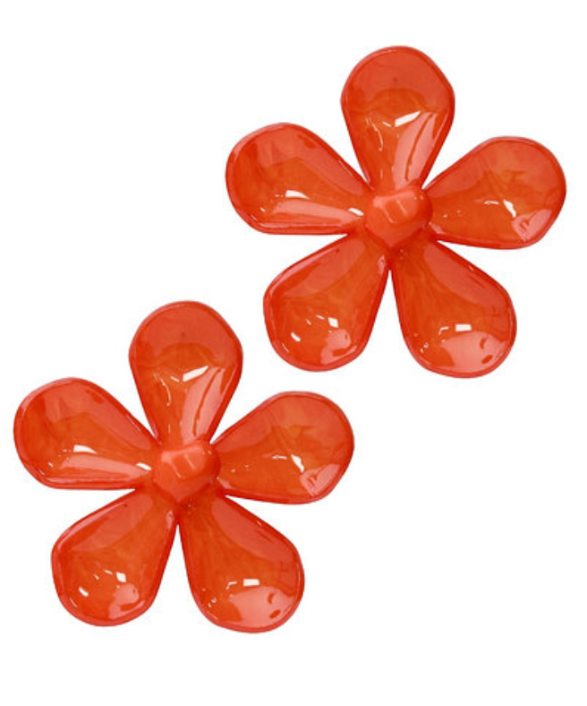 Large Acrylic Flower Earrings