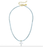 Alys Pearl Cross Necklace
