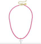 Alys Pearl Cross Necklace