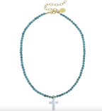Alys Pearl Cross Necklace