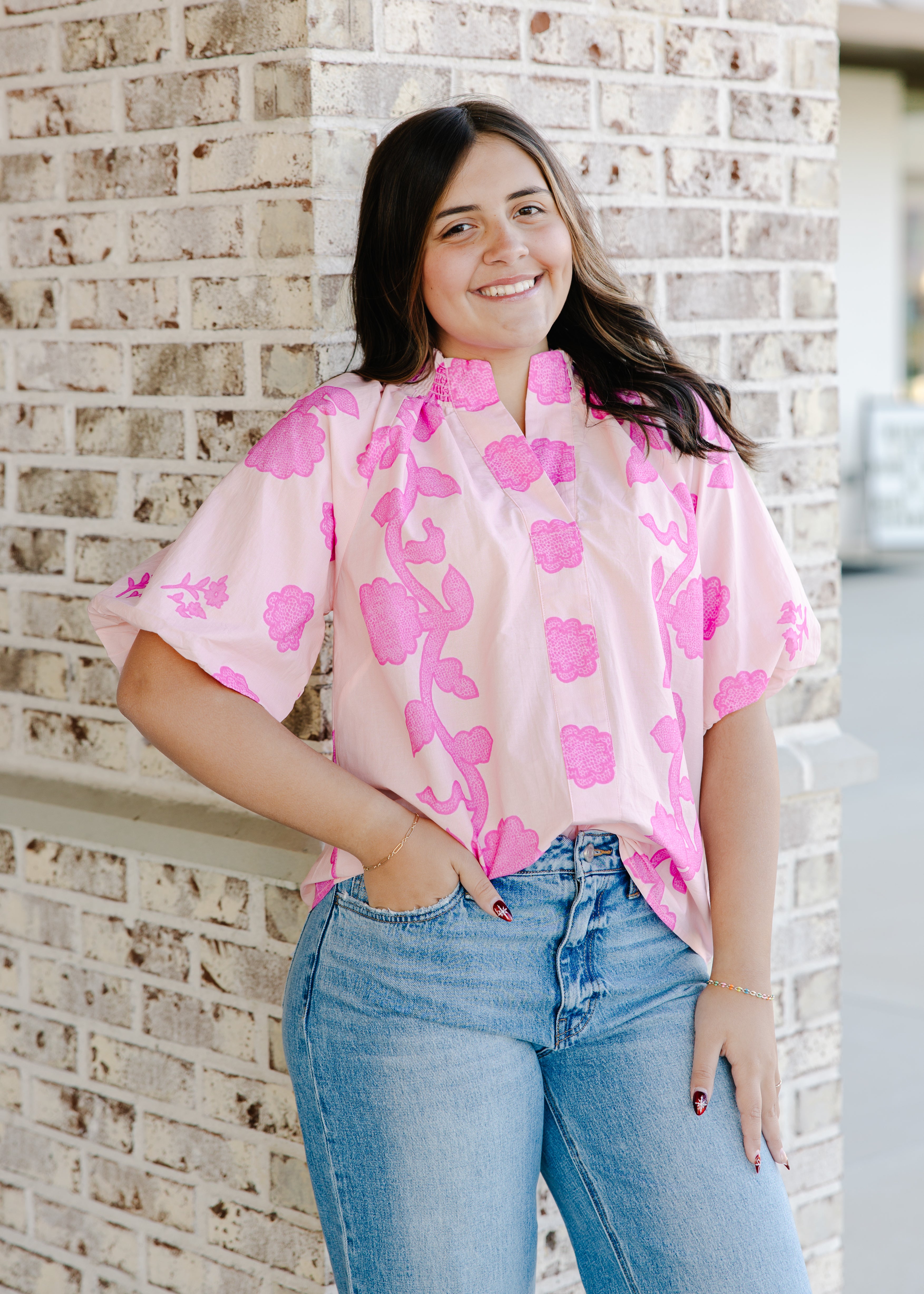 Juniper Floral Short Sleeve Blouse