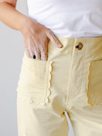 Clara High-Rise Scallop Pocket Pants