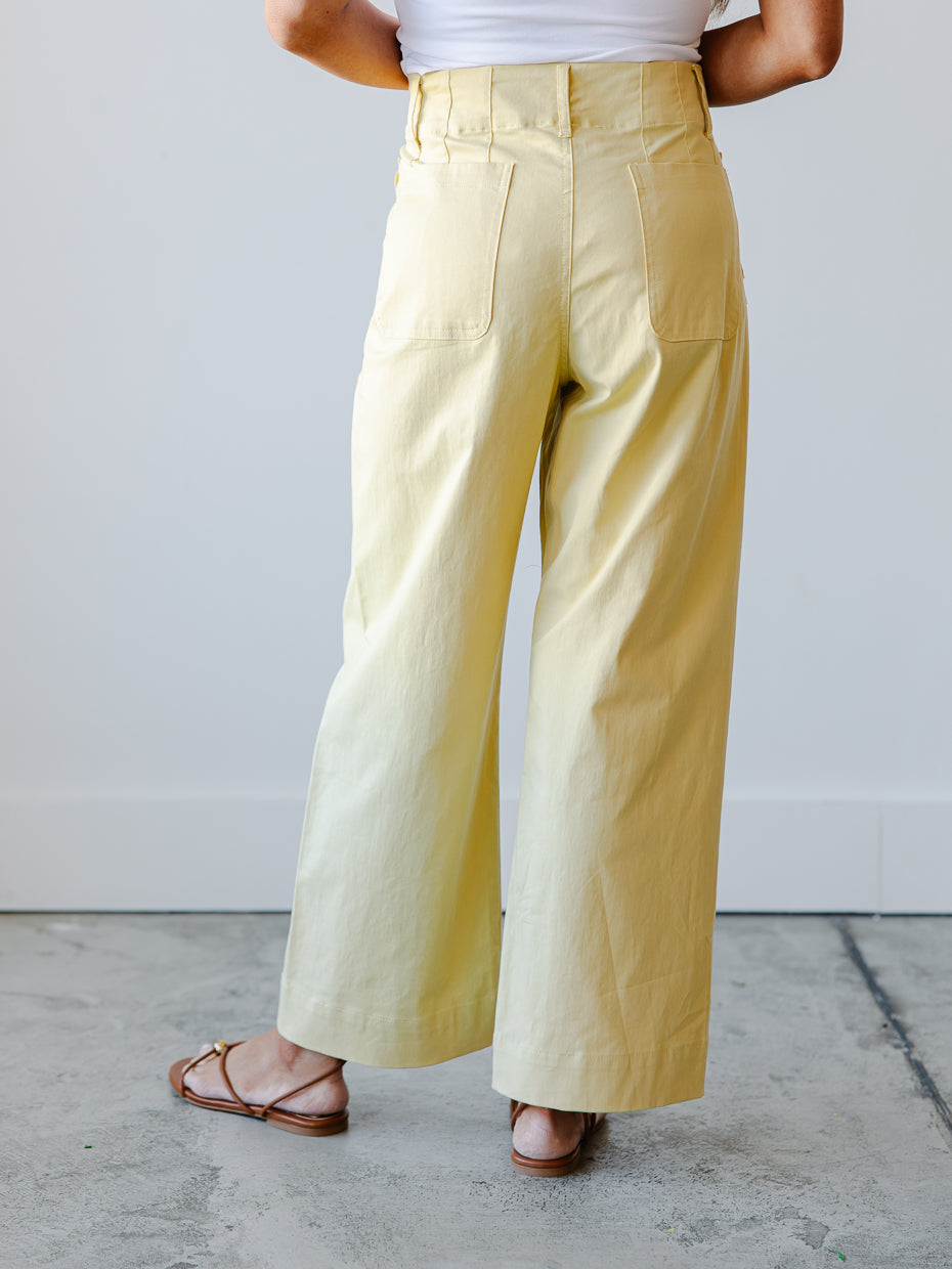 Clara High-Rise Scallop Pocket Pants
