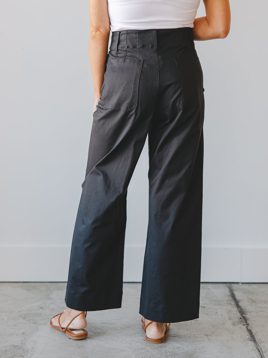 Clara High-Rise Scallop Pocket Pants