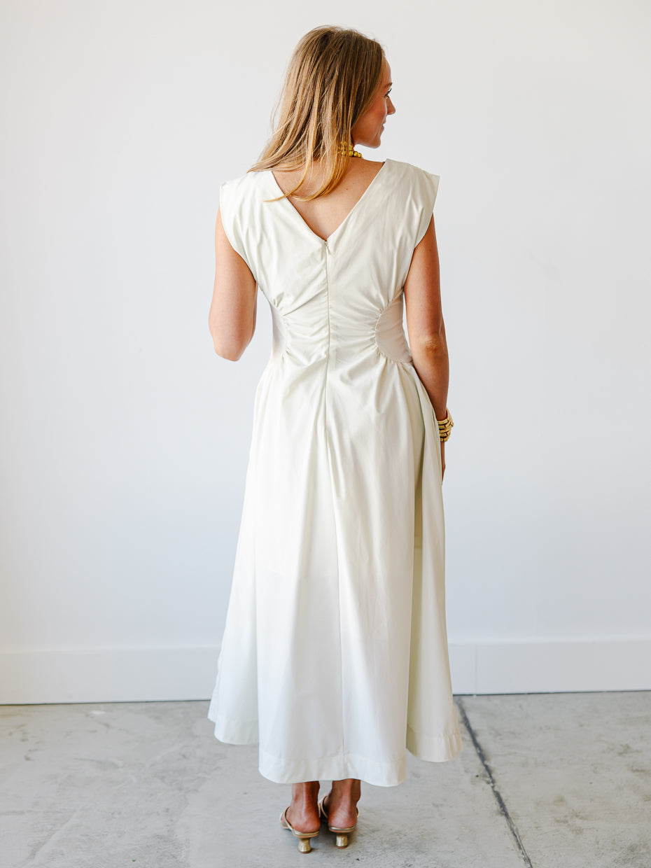 Mabel Ruched Midi Dress