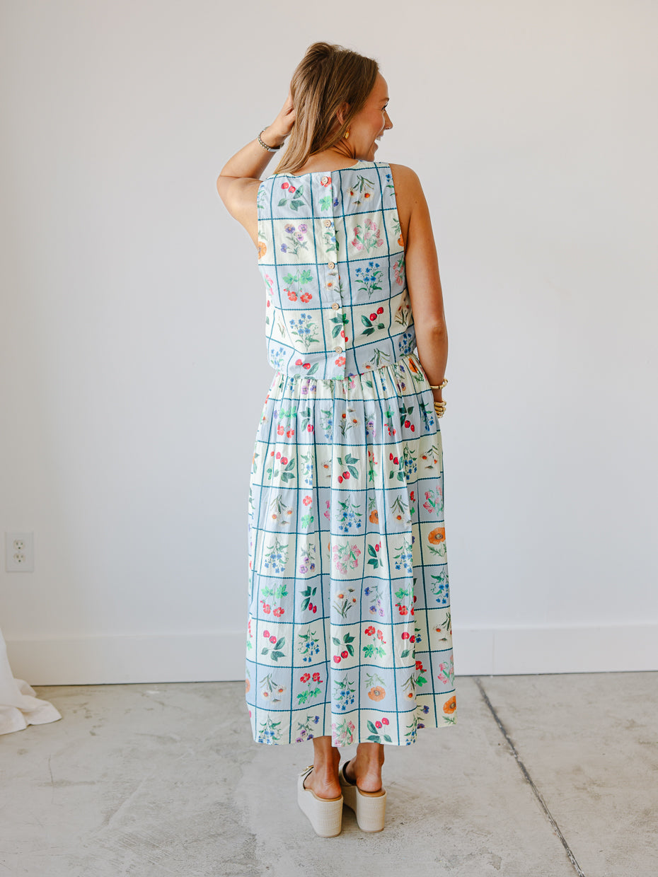 Freya Petal Printed Midi Skirt