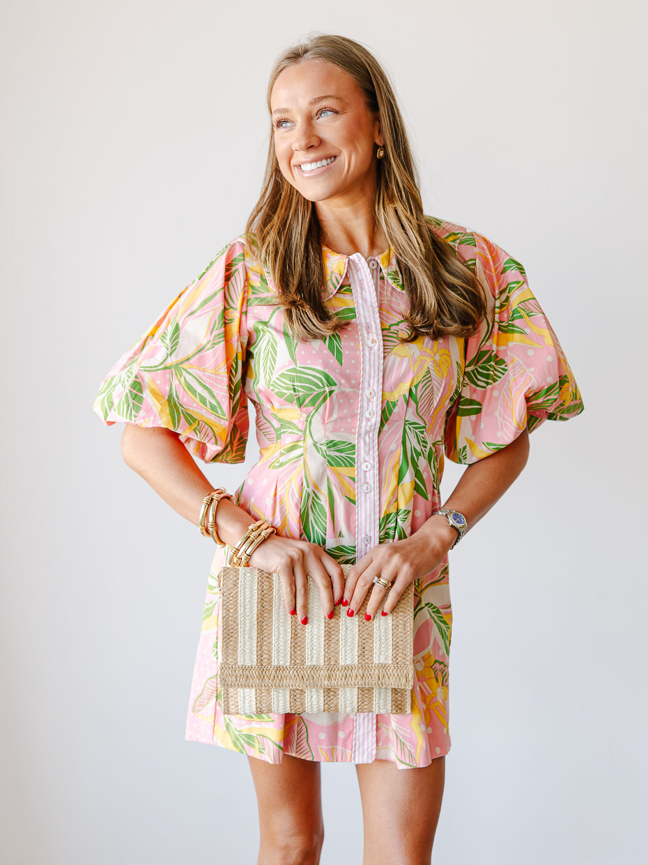 Palms Puff Sleeve Dress