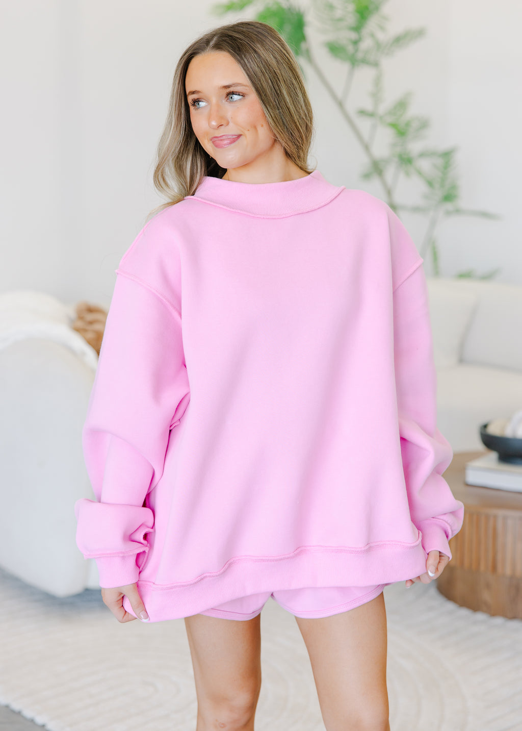 Addison Reversible Mock Neck Sweatshirt