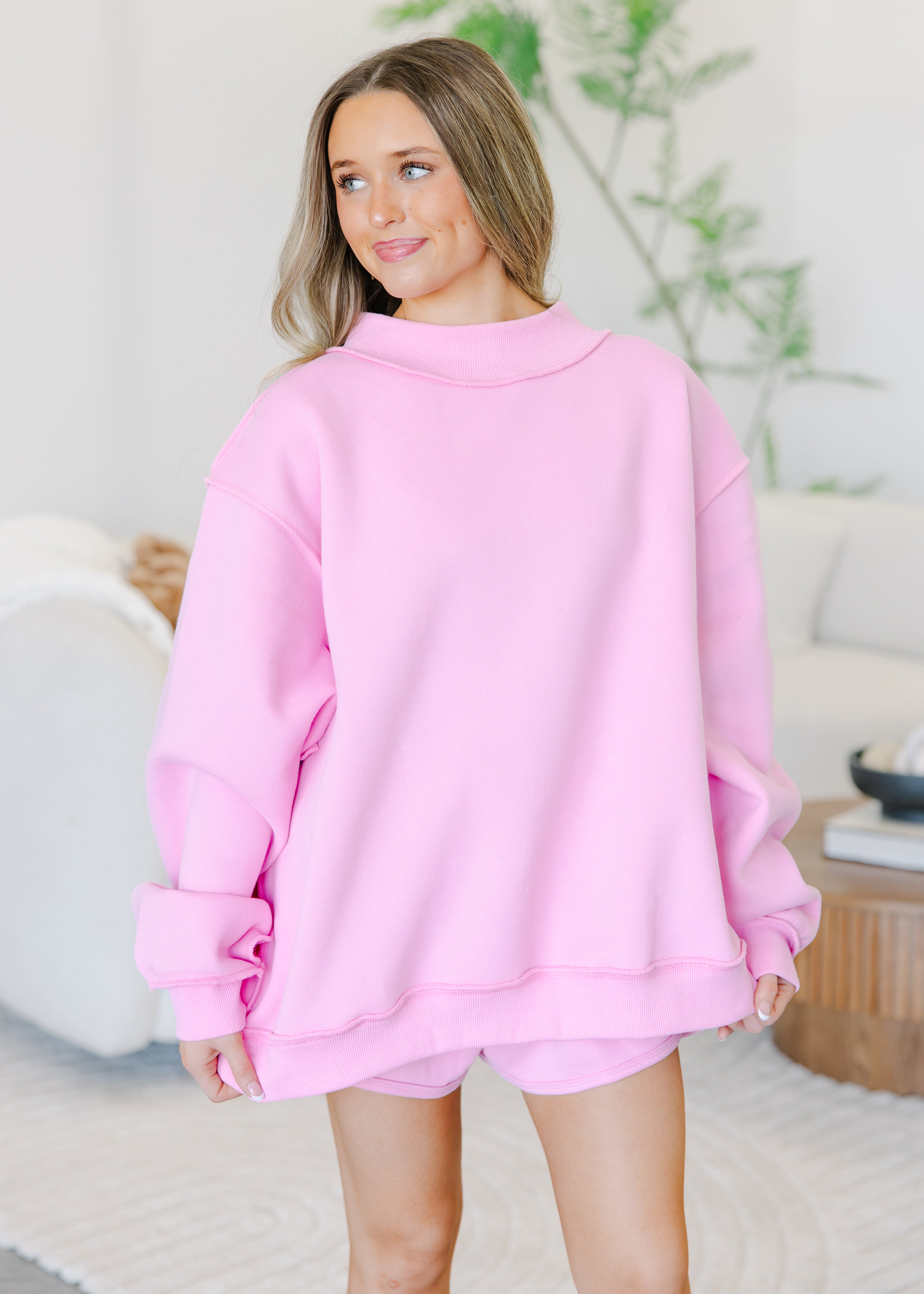 Addison Reversible Mock Neck Sweatshirt