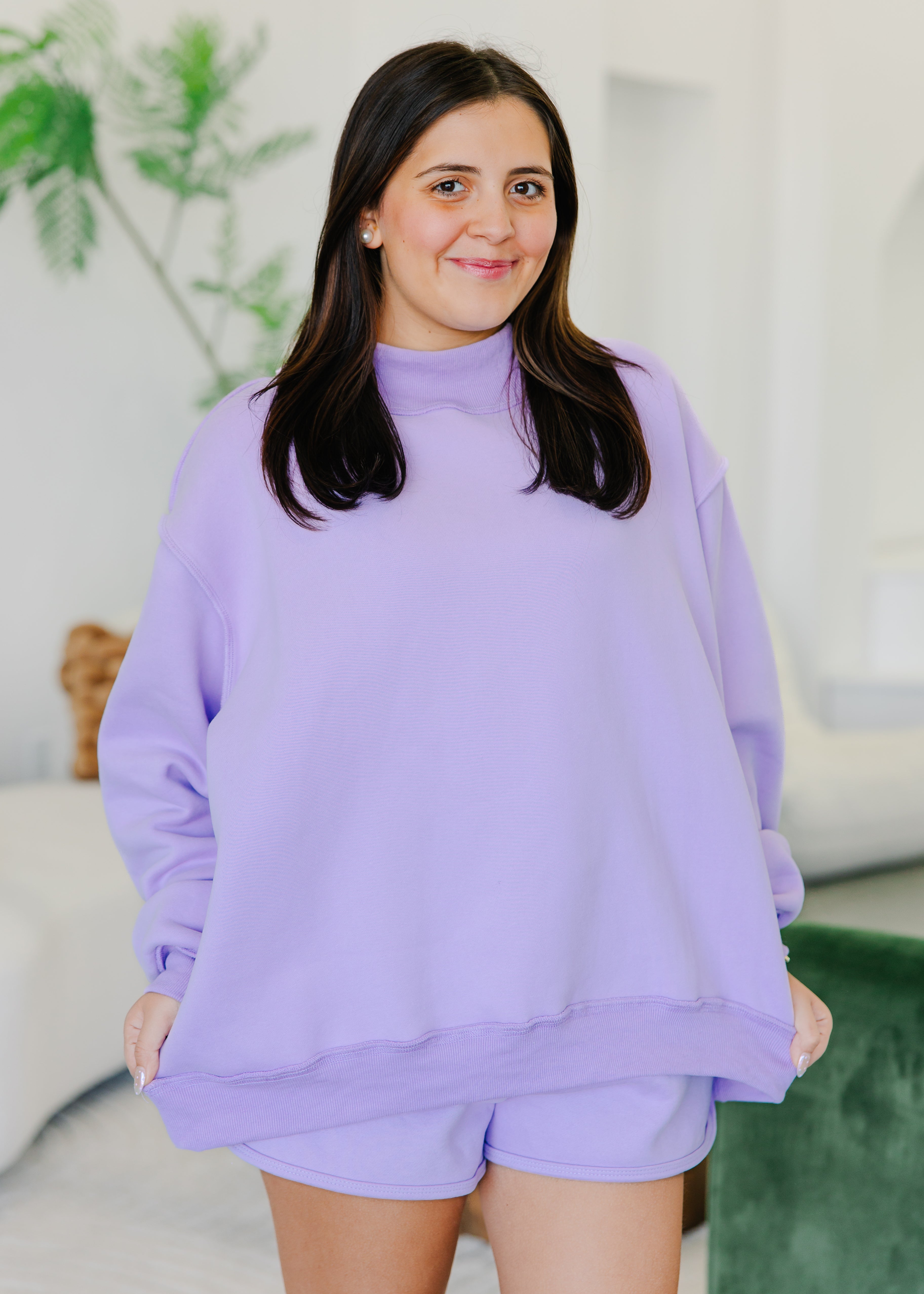 Addison Reversible Mock Neck Sweatshirt