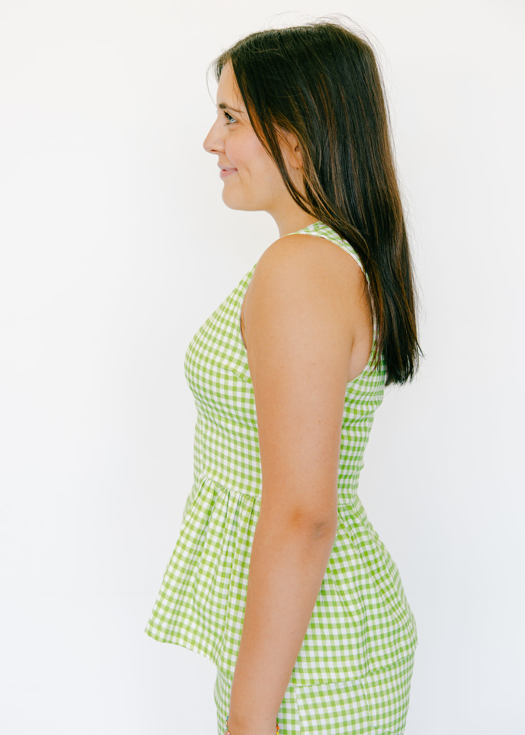 Emilia Gingham Peplum Top