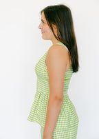 Emilia Gingham Peplum Top
