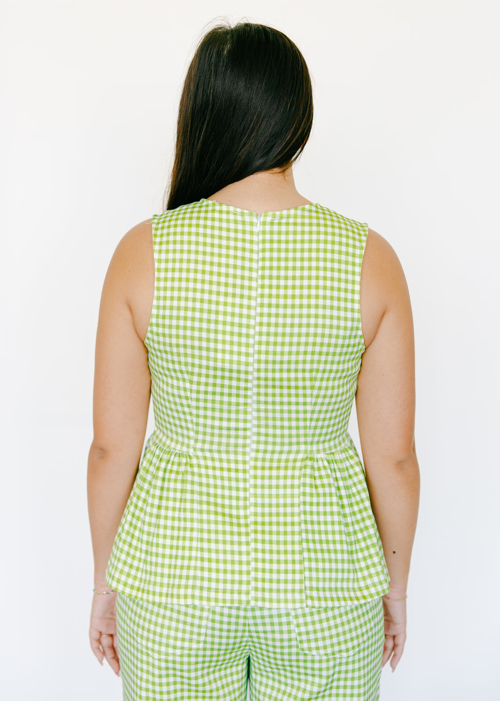 Emilia Gingham Peplum Top