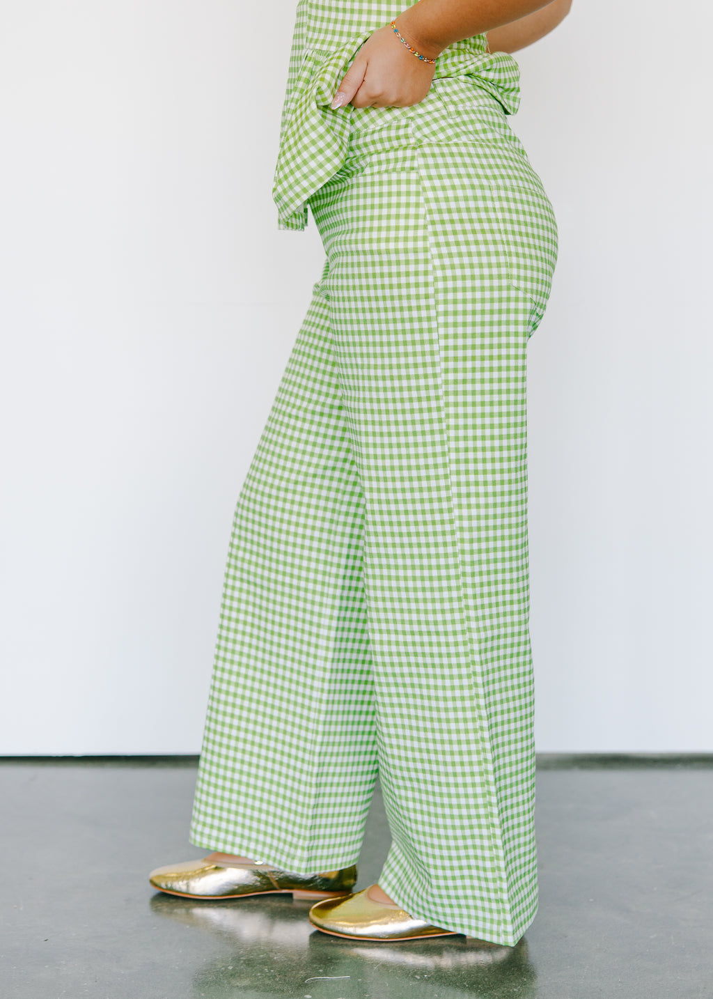Emilia High Rise Gingham Pants