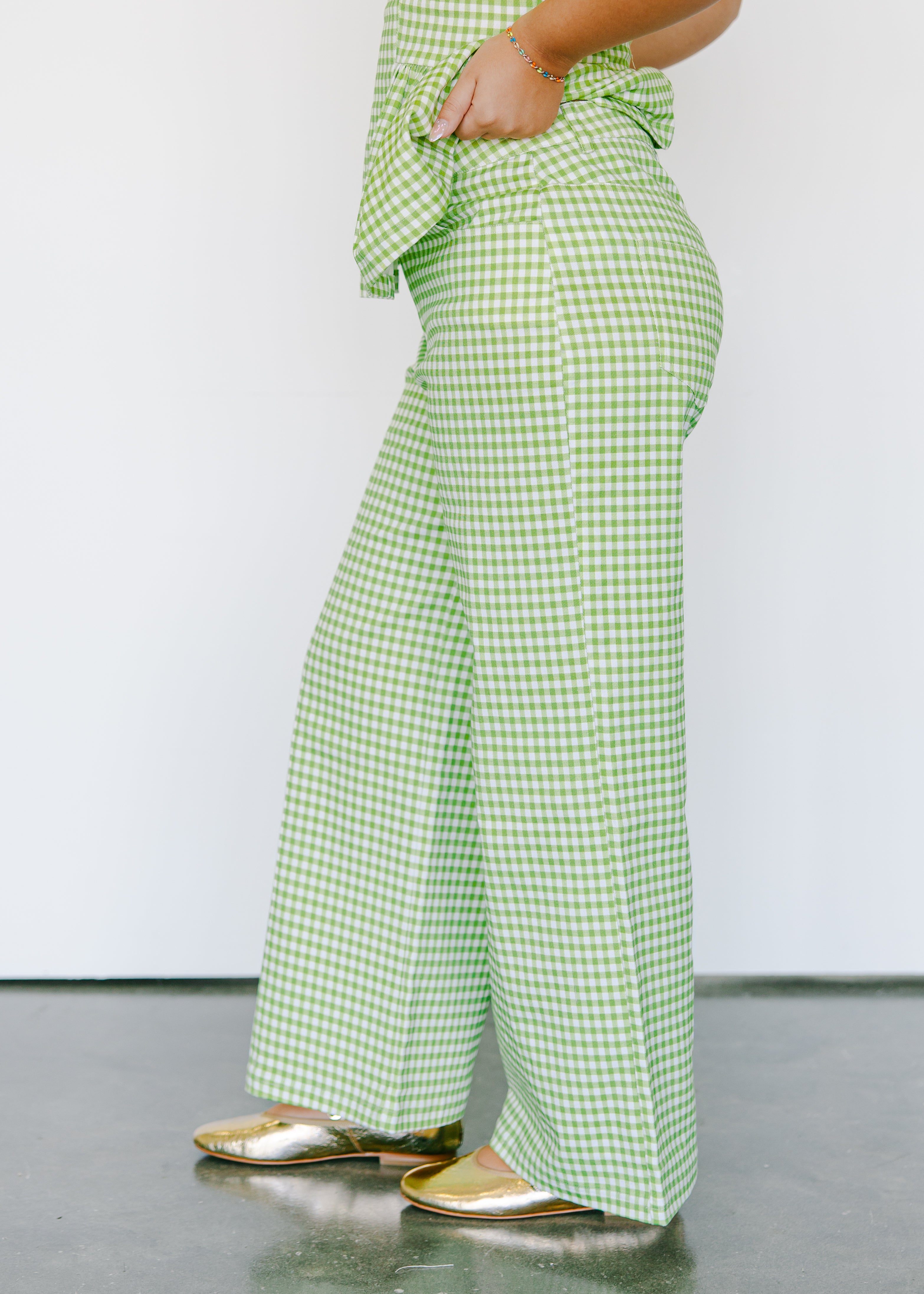 Emilia High Rise Gingham Pants