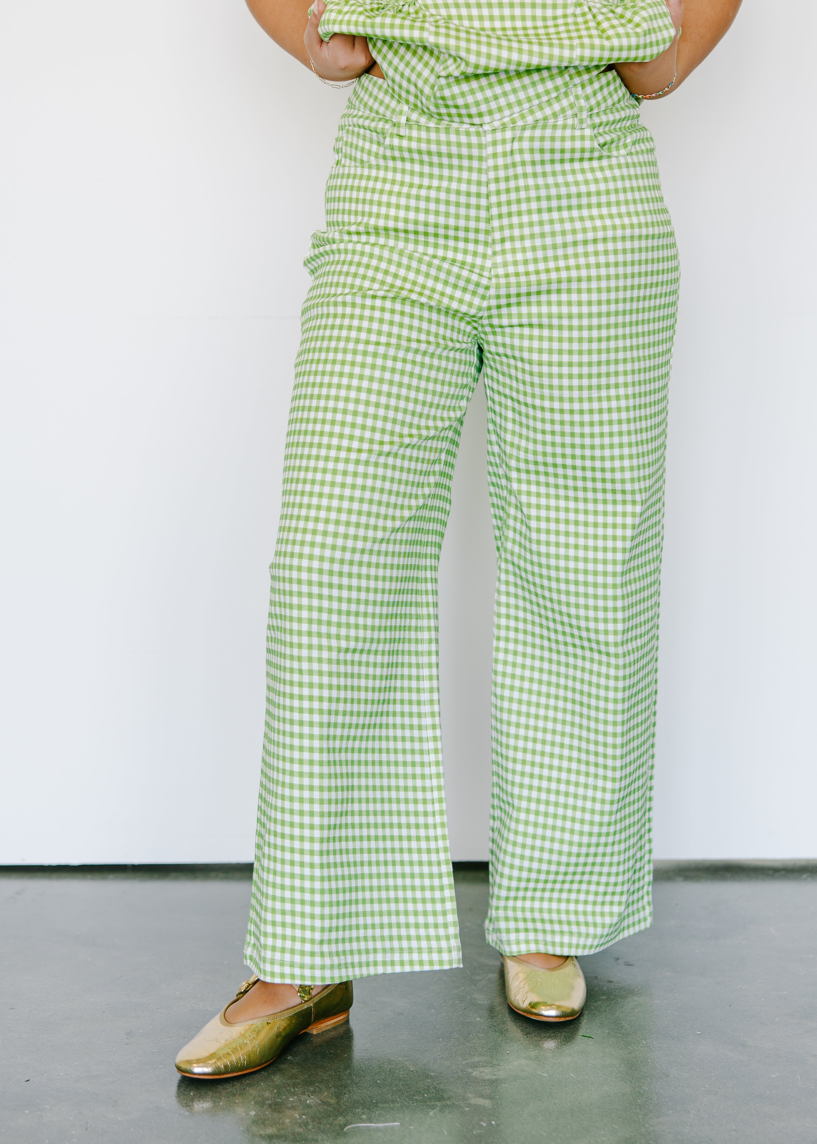Emilia High Rise Gingham Pants
