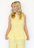 Emilia Gingham Peplum Top