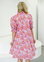 Hazel Ruffle Detail Floral Mini Dress