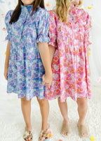 Hazel Ruffle Detail Floral Mini Dress